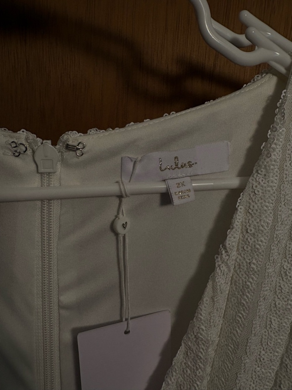Lulu's White Glitter V-Neck Maxi Dress - Picture 2 of 2